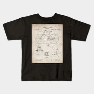 Cycling Patent - Bicycle Art - Antique Kids T-Shirt